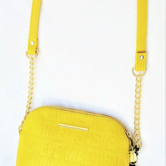 NWT Stunning Steve Madden Crossbody Bag in Citron (Yellow) - Picture 3 of 6